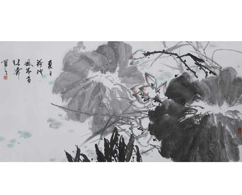 《夏日荷池风带香》