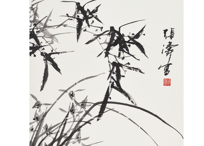 大写意《兰竹双清》