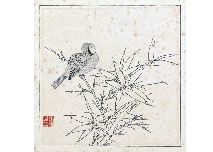 临《宋人画册.朱雀图》-2